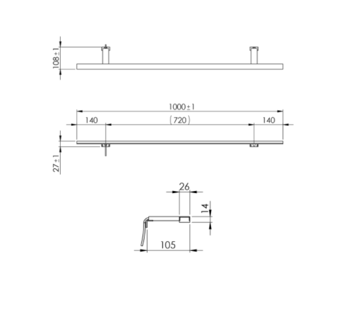 Kinkiet ELITA ESTHER 100cm LED 1100230051