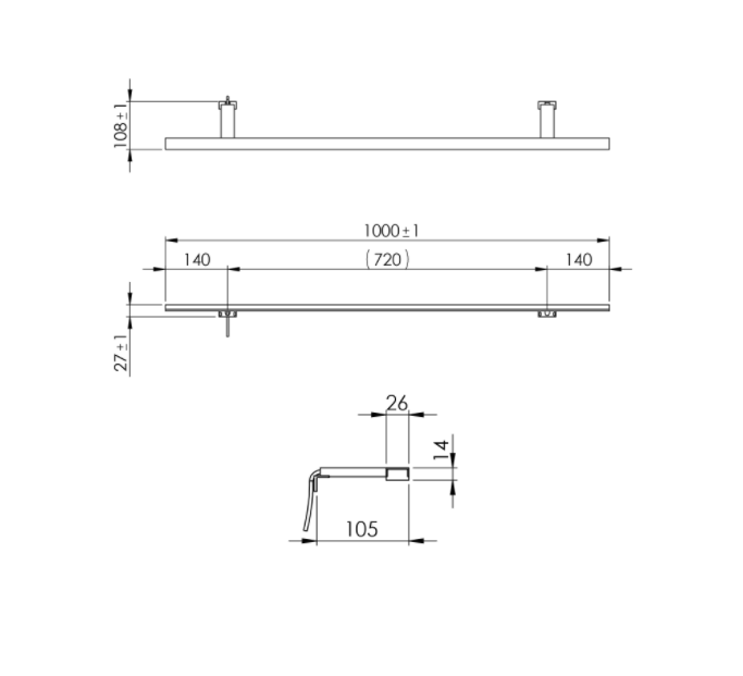 Kinkiet ELITA ESTHER 100cm LED 1100230051