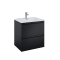 Szafka podumywalkowa ELITA SPLIT 60x46cm, 2 szuflady, czarna mat 168143