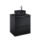 Szafka podumywalkowa ELITA SPLIT 60x46cm, 2 szuflady, czarna mat 168143