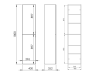 Słupek ELITA FOR ALL 40x35x180m 2 drzwi, biały 167409