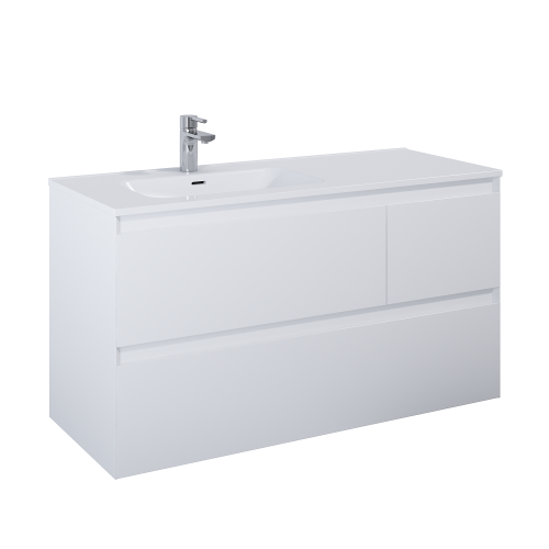 Szafka podumywalkowa ELITA SPLIT 120x46cm, 3 szuflady, lewa, biała mat 168172