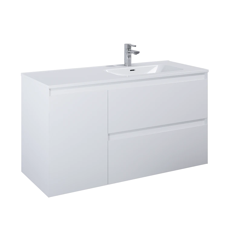 Szafka podumywalkowa ELITA SPLIT 120x46cm, 2 szuflady + cargo prawe, biała mat 168168