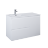 Szafka podumywalkowa ELITA SPLIT 100x46cm, 2 szuflady + cargo prawe, biała mat 168148