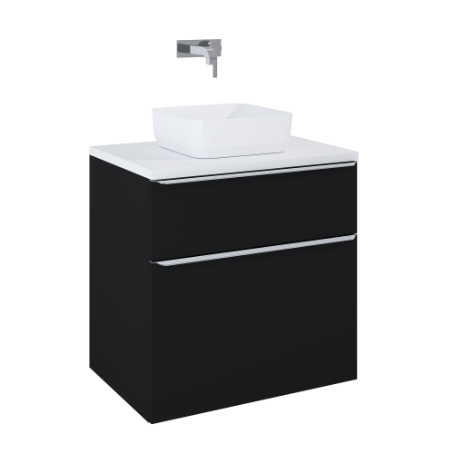 Szafka podumywalkowa ELITA LOFTY 72x49cm 2 szuflady, czarny mat 168303