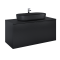 Szafka podumywalkowa ELITA GLAM 120x54cm, 1 szuflada + 1 szuflada, czarny mat 168388