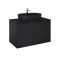 Szafka podumywalkowa ELITA GLAM 90x54cm, 1 szuflada + 1 szuflada, czarny mat 168387