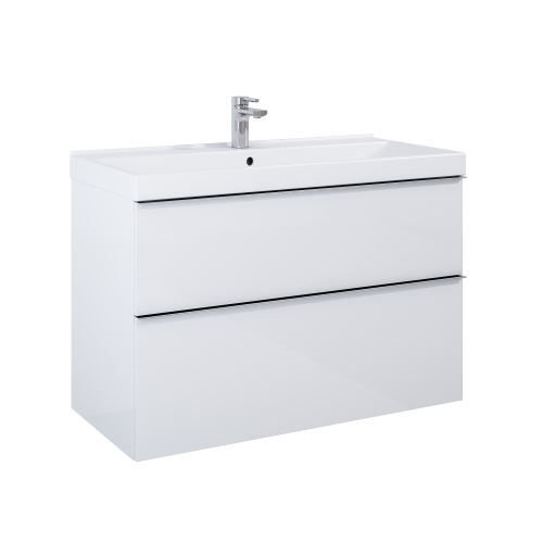 Szafka podumywalkowa ELITA LOOK 100x45cm, 2 szuflady, biały mat 167598