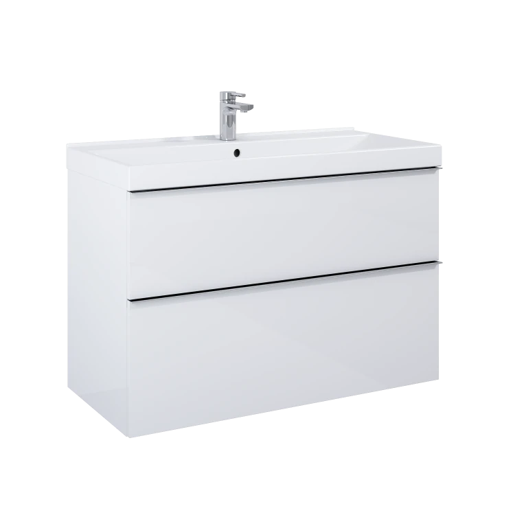 Szafka podumywalkowa ELITA LOOK 100x45cm, 2 szuflady, biały mat 167598
