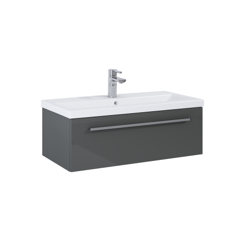 Szafka podumywalkowa ELITA KWADRO PLUS 80x40cm, 1 szuflada, antracyt 166789