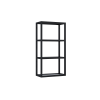 Stelaż wiszący ELITA LOOK 40x22x80cm, szklane półki, czarny mat 168186