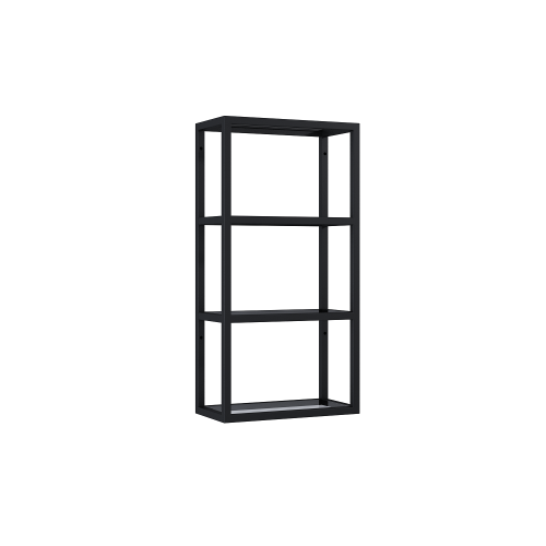 Stelaż wiszący ELITA LOOK 40x22x80cm, szklane półki, czarny mat 168186