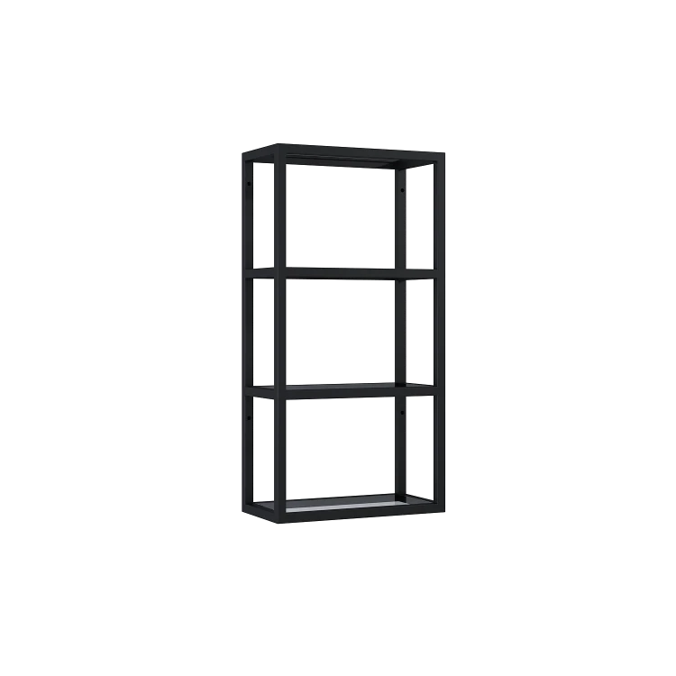 Stelaż wiszący ELITA LOOK 40x22x80cm, szklane półki, czarny mat 168186