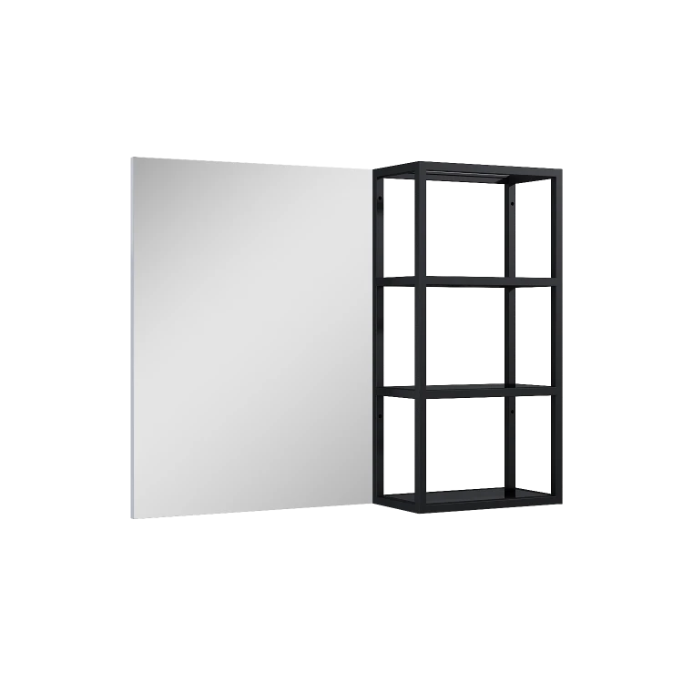 Stelaż wiszący ELITA LOOK 40x22x80cm, szklane półki, czarny mat 168186