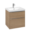 Szafka podumywalkowa VILLEROY&BOCH SUBWAY 3.0 57,2x57,6cm, 2 szuflady, Nordic Oak C57800VJ