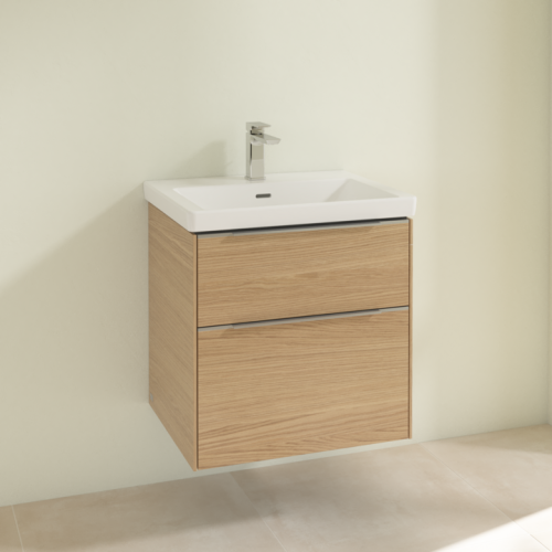 Szafka podumywalkowa VILLEROY&BOCH SUBWAY 3.0 57,2x57,6cm, 2 szuflady, Nordic Oak C57800VJ