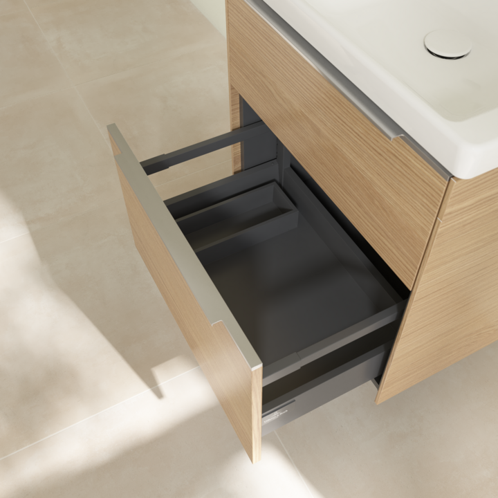 Szafka podumywalkowa VILLEROY&BOCH SUBWAY 3.0 57,2x57,6cm, 2 szuflady, Nordic Oak C57800VJ