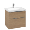 Szafka podumywalkowa VILLEROY&BOCH SUBWAY 3.0 62,2x57,6cm, 2 szuflady, Nordic Oak C57600VJ