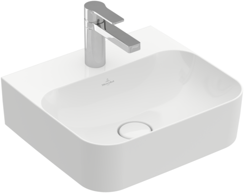 Umywalka FINION 430x390mm, z/otw., b/przel. (ceram.korek) Bialy CP VILLEROY&BOCH 436443R1