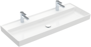 Umywalka meblowa VILLEROY&BOCH COLLARO 120x47cm, 2 otwory, bez przelewu, biała 4A33C101