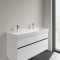 Umywalka meblowa VILLEROY&BOCH COLLARO 120x47cm, 2 otwory, bez przelewu, biała 4A33C101