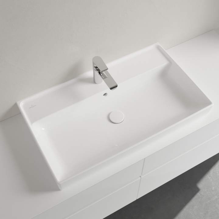 Umywalka meblowa VILLEROY&BOCH COLLARO 80x47cm, CeramicPlus, biała 4A338GR1
