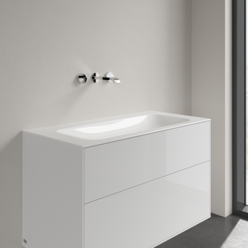 Umywalka meblowa VILLEROY&BOCH FINION 100x50cm, bez otworu, bez przelewu, CeramicPlus, biała 4164A3R1