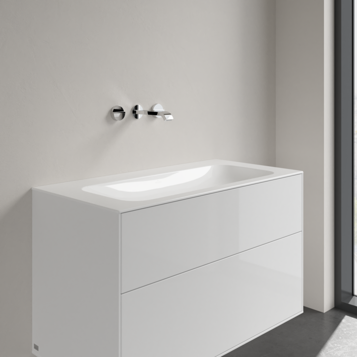 Umywalka meblowa VILLEROY&BOCH FINION 100x50cm, bez otworu, bez przelewu, CeramicPlus, biała 4164A3R1