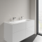 Umywalka meblowa VILLEROY&BOCH FINION 120x50cm, 2 otwory, bez przelewu, CeramicPlus, biała 4164C1R1