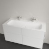 Umywalka meblowa VILLEROY&BOCH FINION 120x50cm, 2 otwory, bez przelewu, CeramicPlus, biała 4164C1R1