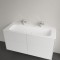 Umywalka meblowa VILLEROY&BOCH FINION 120x50cm, 2 otwory, bez przelewu, CeramicPlus, biała 4164C1R1