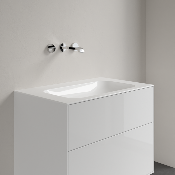 Umywalka meblowa VILLEROY&BOCH FINION 80x50cm, bez otworu, bez przelewu, CeramicPlus, biała 416483R1