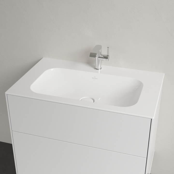 Umywalka meblowa VILLEROY&BOCH FINION 80x50cm, bez przelewu, CeramicPlus, biała 416481R1