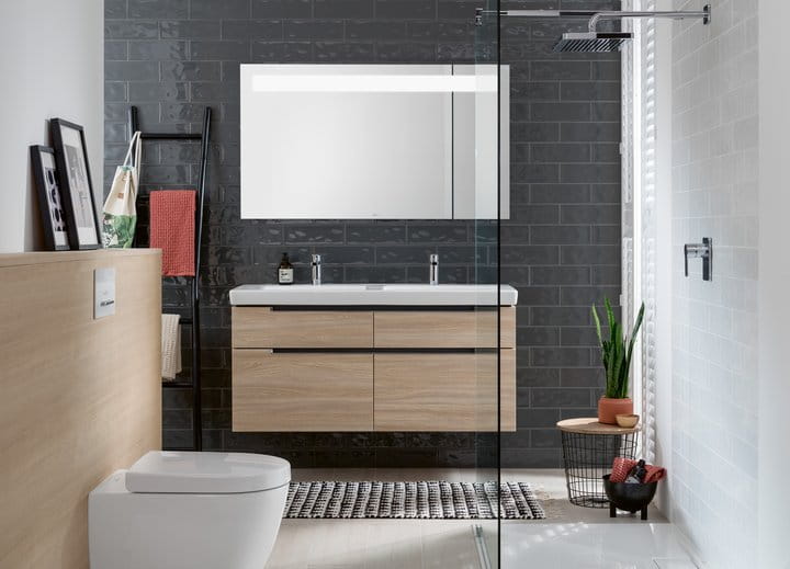 Umywalka meblowa VILLEROY&BOCH SUBWAY 2.0 130x47cm, 2 otwory, biała 7175D001