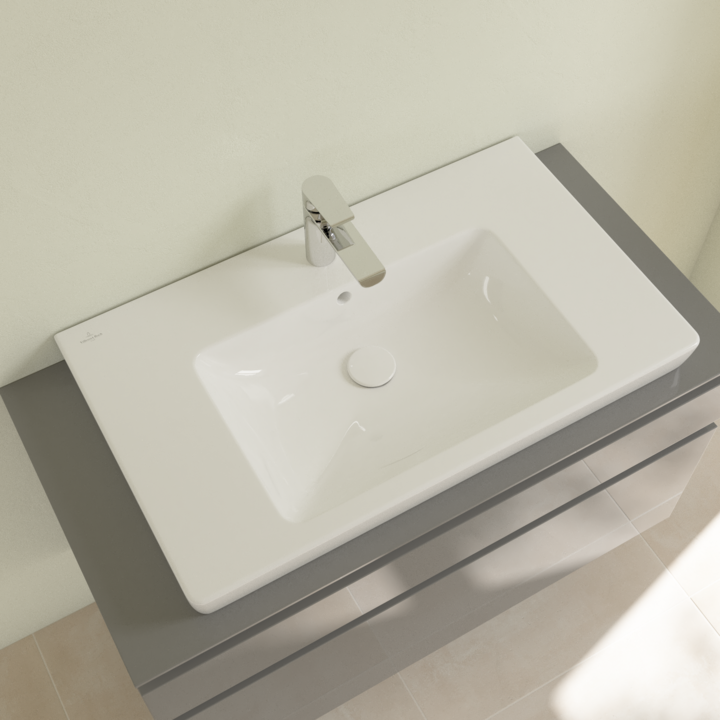 Umywalka meblowa VILLEROY&BOCH SUBWAY 2.0 80x47cm, CeramicPlus, biała 71758GR1