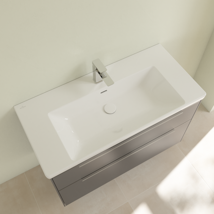 Umywalka meblowa VILLEROY&BOCH SUBWAY 3.0 100x47cm, biała 4A70A501
