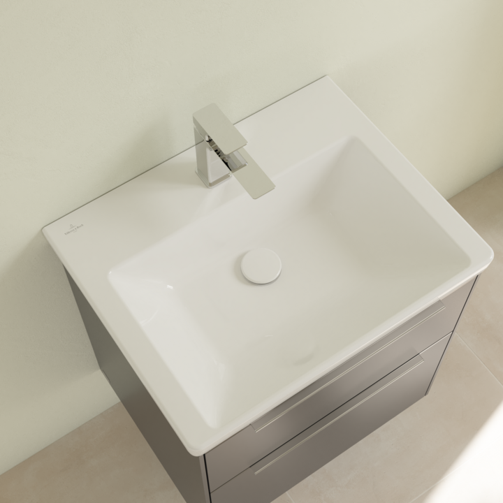 Umywalka meblowa VILLEROY&BOCH SUBWAY 3.0 60x47cm, bez przelewu, biała 4A706101