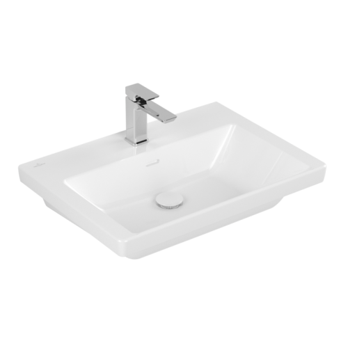 Umywalka meblowa VILLEROY&BOCH SUBWAY 3.0 65x47cm, bez przelewu, biała 4A706601