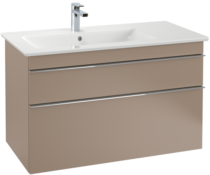 Umywalka meblowa VILLEROY&BOCH VENTICELLO 100x50cm, lewa, CeramicPlus, biała 4134L1R1
