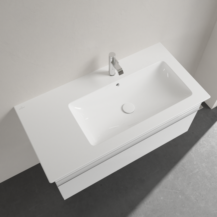 Umywalka meblowa VILLEROY&BOCH VENTICELLO 100x50cm, prawa, biała 4134R101