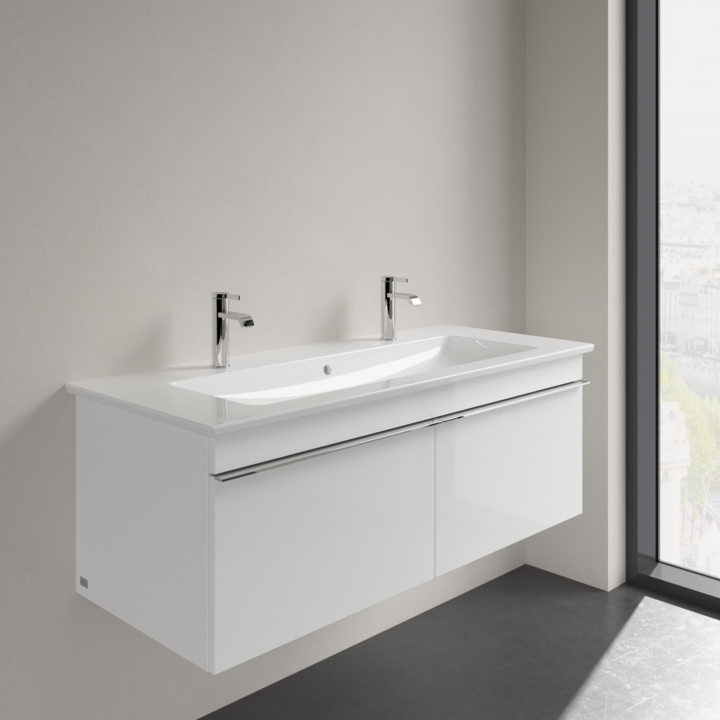 Umywalka meblowa VILLEROY&BOCH VENTICELLO 120x50cm, 2 otwory, biała 4104CK01