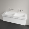 Umywalka meblowa VILLEROY&BOCH VENTICELLO 130x5cm, bez otworu, podwójna, CeramicPlus, biała 4111DJR1