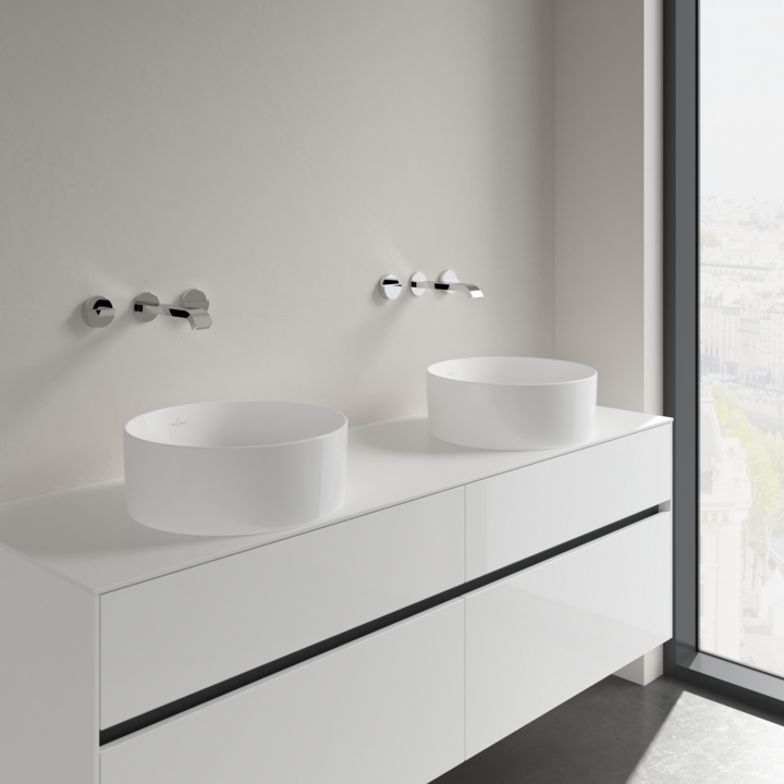 Umywalka nablatowa VILLEROY&BOCH COLLARO 40cm, bez przelewu, CeramicPlus, biała 4A1840R1