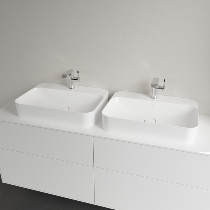 Umywalka nablatowa VILLEROY&BOCH FINION 60x45cm, bez przelewu, CeramicPlus, biała 414261R1