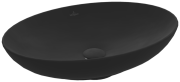Umywalka nablatowa VILLEROY&BOCH LOOP&FRIENDS 56x38cm, bez otworu, CeramicPlus, czarna 4A4700S5