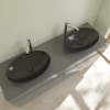 Umywalka nablatowa VILLEROY&BOCH LOOP&FRIENDS 56x38cm, bez otworu, CeramicPlus, czarna 4A4700S5