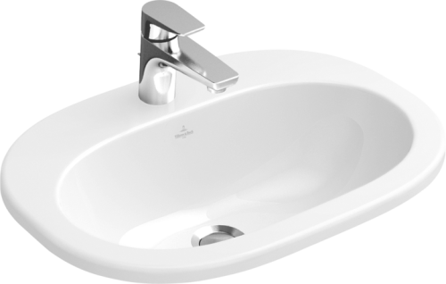 Umywalka nablatowa VILLEROY&BOCH O.NOVO 56x40,5cm, bez przelewu, CeramicPlus, biała 416157R1