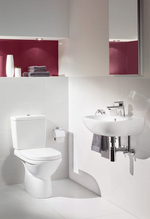 Miska kompaktowa VILLEROY&BOCH O.NOVO DirectFlush, CeramicPlus, biała 5661R0R1