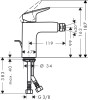 Bateria bidetowa HANSGROHE LOGIS 100 chrom 71200000