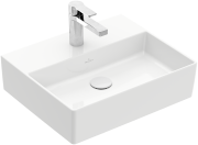 Umywalka VILLEROY&BOCH MEMENTO 2.0 50x42cm, szlifowana, bez przelewu, CeramicPlus, biała 4A225LR1